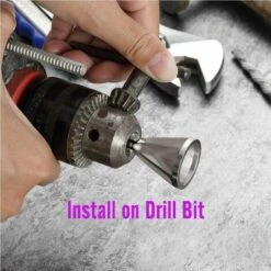 Ébavurage Externe Chanfrein Pour Perceuse En Acier Inoxydable Pour éliminer Les Dommages Extracteurs Argent Convient Aux Boulons De Taille 8-32 -Pro Outils Soldes Magasin 100029289 3