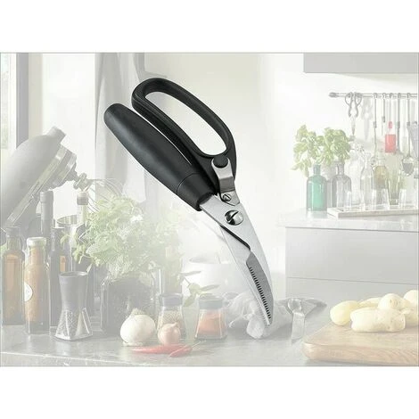 Ciseaux à Volaille, Cisailles à Volaille Avec Lames Tranchantes En Acier Inoxydable Trempé Et Poignées En Plastique, Cisailles De Cuisine à Coupe Confortable Et Précise, Cisailles à Os 6 Ciseaux à Volaille, Cisailles à Volaille Avec Lames Tranchantes En Acier Inoxydable Trempé Et Poignées En Plastique, Cisailles De Cuisine à Coupe Confortable Et Précise, Cisailles à Os - Image 4