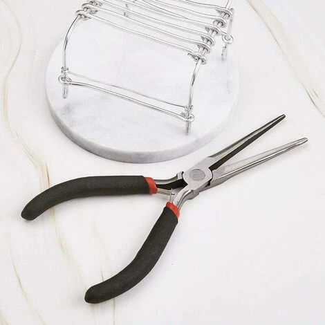 Pince Plate En Acier Trempé Au Carbone - 4.5inch - Pince à Long Bec - Pince Pour La Fabrication De Bijoux - Outil De Réparation Pratique, 7 Pince Plate En Acier Trempé Au Carbone - 4.5inch - Pince à Long Bec - Pince Pour La Fabrication De Bijoux - Outil De Réparation Pratique, - Image 5