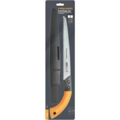 Fiskars Scie à élaguer Pour Bois Vert, Lame Fixe, Gaine De Rangement En Plastique Incluse, Coupe Tirante, Longueur De Lame: 33 Cm, Lame En Acier Inoxydable, Noir/Orange, SW84, 1001620 -Pro Outils Soldes Magasin 10641643 3