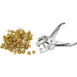 Pince à Oeillets Professionnelle, Avec 100 Oeillets De Couleur Dorée Westfalia -Pro Outils Soldes Magasin 11685947 4