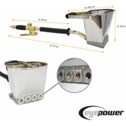 Pistolet à Crépir Pneumatique 4 Jets Pulvérisateur Pour Enduire Le Mur -Pro Outils Soldes Magasin 12736523 4