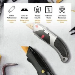 Cutter Professionnel - Xpert Titanium - Ultra Résistant - Anti-corrosion -Pro Outils Soldes Magasin 13376885 3