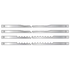 Lot De 12 Lames Lu. 127 Mm Largeur 2,0 Mm Ep. 0,25 Mm 25 Tpi Pour Bois, étain, Corian - 2949.12 - Leman