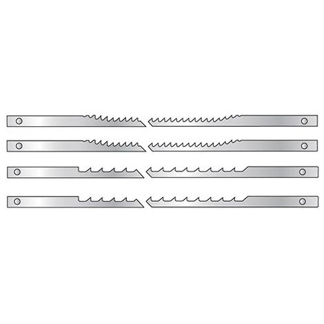 Lot De 12 Lames Lu. 127 Mm Largeur 2,0 Mm Ep. 0,25 Mm 25 Tpi Pour Bois, étain, Corian - 2949.12 - Leman 3 Lot De 12 Lames Lu. 127 Mm Largeur 2,0 Mm Ep. 0,25 Mm 25 Tpi Pour Bois, étain, Corian - 2949.12 - Leman