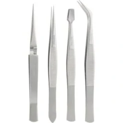 Jeu De Pinces Brucelles 4 Pièces Basetech BT-2108046 1 Set -Pro Outils Soldes Magasin 15884520 2