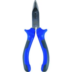 TEC HIT 350150 - Pince Demi-ronde - Coudée - Tête En Acier Trempé Et Branche Bi-matière - 160 Mm - Bleue/noire