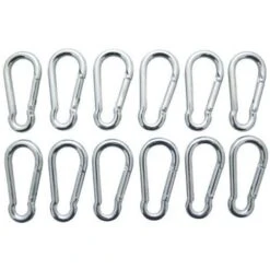 Amtech Lot De 12 Mousquetons 5 X 50mm