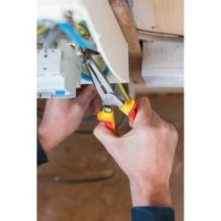 Pince à Becs 1/2 Ronds Longs Coudés - 200 Mm - Isolée 1000V - Tête Chromée Et Inoxydable - STANLEY, 0-84-008 -Pro Outils Soldes Magasin 24134590 2