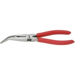 Ks Tools Pince à Bec Demi-rond Coudé 45° Standard, L. 165 Mm