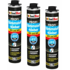 Isolbau Adhésif D'isolation Mousse Adhésive 3 X 750 Ml Adhésif De Périmètre EPS XPS Haute Qualité