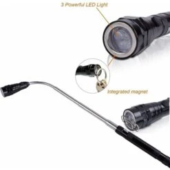 5Pcs Outil De Préhension Magnétique, 1.5/20lb Outil De Ramassage Aimanté Et Miroir D'Inspection Carré/Rond, Avec LED Et Poignée Télescopique Pivoter à 360°, Boîte Et Batteries Inclus 10 5Pcs Outil De Préhension Magnétique, 1.5/20lb Outil De Ramassage Aimanté Et Miroir D'Inspection Carré/Rond, Avec LED Et Poignée Télescopique Pivoter à 360°, Boîte Et Batteries Inclus -Pro Outils Soldes Magasin 29016931 4