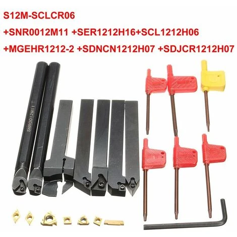 7 Set 12mm Shank 45HRC Tour Boring Bar Turning Tool Holder Set Avec Carbure 7 7 Set 12mm Shank 45HRC Tour Boring Bar Turning Tool Holder Set Avec Carbure - Image 5