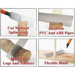 LITZEE Scie Japonaise Ryoba Scie Japonaise Tranchante Pour La Coupe De Bambou, Bois, Tuyau, Longueur 250mm (Scie) -Pro Outils Soldes Magasin 33252711 4