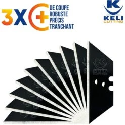 KELI - Lot De 50 Lames Sécables Trapèze Black Blade Sk2 - Durée De Vie 3 Fois Supérieure, Gravure Laser -Pro Outils Soldes Magasin 35040449 3