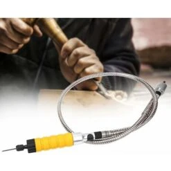 Kit De Machine &agrave Arbre Flexible Suspendu Pour Le Travail Du Bois Avec 5 Conseils De Sculpture Cl&eacute Ciseau &eacutelectrique &agrave Arbre Flexible -Pro Outils Soldes Magasin 35852291 3