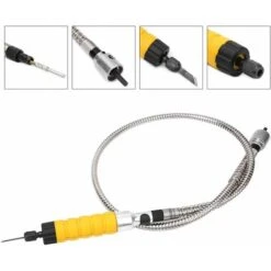 Kit De Machine &agrave Arbre Flexible Suspendu Pour Le Travail Du Bois Avec 5 Conseils De Sculpture Cl&eacute Ciseau &eacutelectrique &agrave Arbre Flexible -Pro Outils Soldes Magasin 35852291 5