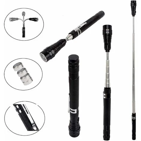 ABXKZ Outil De Ramassage Magnétique Télescopique Avec Lumière LED: Lampe De Poche Télescopique Flexible Avec Aimant De Ramassage à Aimant Mécanique, Gadgets Uniques D'outil De Récupération Extensible 4 ABXKZ Outil De Ramassage Magnétique Télescopique Avec Lumière LED: Lampe De Poche Télescopique Flexible Avec Aimant De Ramassage à Aimant Mécanique, Gadgets Uniques D'outil De Récupération Extensible - Image 2