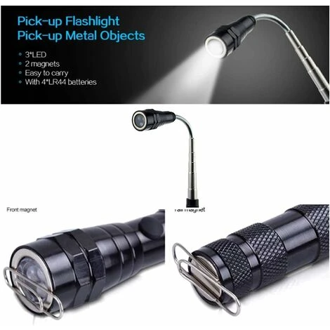 ABXKZ Outil De Ramassage Magnétique Télescopique Avec Lumière LED: Lampe De Poche Télescopique Flexible Avec Aimant De Ramassage à Aimant Mécanique, Gadgets Uniques D'outil De Récupération Extensible 7 ABXKZ Outil De Ramassage Magnétique Télescopique Avec Lumière LED: Lampe De Poche Télescopique Flexible Avec Aimant De Ramassage à Aimant Mécanique, Gadgets Uniques D'outil De Récupération Extensible - Image 5