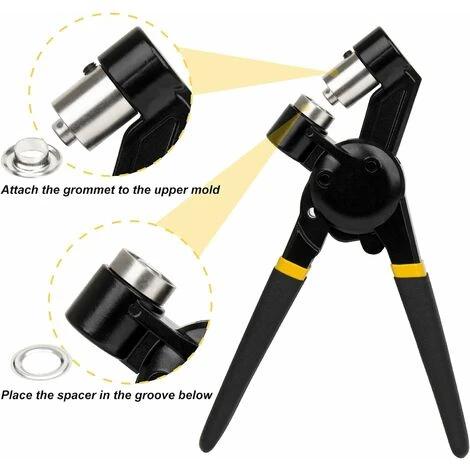 Pince à Oeillets Avec 10 Mm Oeillets, Pince Illets Bache,Poinçonneuse à Illet Pour Perforer, Pince Perforeuse Pour Ceintures En Cuir, Bâches De Bannières, Tissus, Vêtements,Travaux Manuels 4 Pince à Oeillets Avec 10 Mm Oeillets, Pince Illets Bache,Poinçonneuse à Illet Pour Perforer, Pince Perforeuse Pour Ceintures En Cuir, Bâches De Bannières, Tissus, Vêtements,Travaux Manuels - Image 2