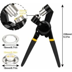 Pince à Oeillets Avec 10 Mm Oeillets, Pince Illets Bache,Poinçonneuse à Illet Pour Perforer, Pince Perforeuse Pour Ceintures En Cuir, Bâches De Bannières, Tissus, Vêtements,Travaux Manuels 10 Pince à Oeillets Avec 10 Mm Oeillets, Pince Illets Bache,Poinçonneuse à Illet Pour Perforer, Pince Perforeuse Pour Ceintures En Cuir, Bâches De Bannières, Tissus, Vêtements,Travaux Manuels -Pro Outils Soldes Magasin 39665718 4