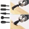 1/4 6mm Ensemble De Fraises Rotatives Outils électriques Broyage De Bois Gravure Fichier De Sculpture Râpe Forets Forets Rotatifs Fraises Shank Bit Set Pour Kit De Menuiserie Pack De 5 (Noir)