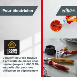 WIHA Pince D'installation Tricut De Professionnels. électriques -Pro Outils Soldes Magasin 43934634 3