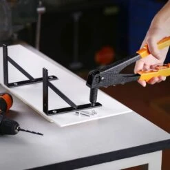 4en1 Pince à Rivetes ENGINDOT, 4 Têtes Remplaçables, Riveteuse Manuelle Avec 40 Rivets Métalliques (3/32", 1/8", 5/32", 3/16"), Pour Métal, Cuir, Bois-HHR1A -Pro Outils Soldes Magasin 44000345 5