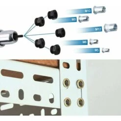 Pince à Rivets Professionnelle Pince à Rivets Comprenant 150 écrous à Rivets M5 M6 M8 M10 M12 Rivets -Pro Outils Soldes Magasin 47158772 3