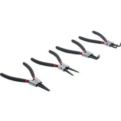 Jeu De 4 Pinces A Circlips Interieur, Exterieur Droites Et Coudees 175mm Bgs Diy