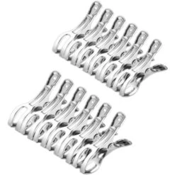 10pcs Pinces à Serviettes De Plage En Acier Inoxydable, Pinces Coupe-vent Cintre à épingles à Linge, Pinces à Serviettes Grandes