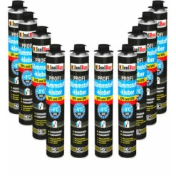 Isolbau Adhésif D'isolation Mousse Adhésive 10 X 750 Ml Adhésif De Périmètre EPS XPS Haute Qualité