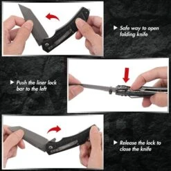 Swiss+Tech Couteau De Poche Multifonction Avec Lame Tanto, Clip, Brise-verre, Coupe-corde, Couteau Pliant Parfait Pour Chasse, Survie En Camping, Randonnée, Urgence Et Usage Domestique -Pro Outils Soldes Magasin 52508923 5