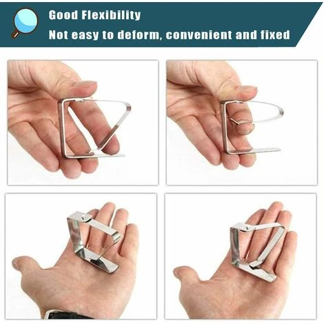 Pince Nappe Inoxydable, 10 Pièces Pinces Pour Nappe De Table, Pince Nappe Clip Exterieur Ajustable, Attache Nappe Jardin Pour Cuisine Bureau Restaurant Pique-Nique Mariage Fête,Fontainebleau 7 Pince Nappe Inoxydable, 10 Pièces Pinces Pour Nappe De Table, Pince Nappe Clip Exterieur Ajustable, Attache Nappe Jardin Pour Cuisine Bureau Restaurant Pique-Nique Mariage Fête,Fontainebleau - Image 5