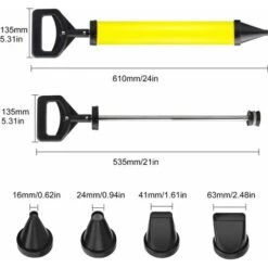 Pistolet à Coulis De Ciment Pistolet à Joints Pour Mortier - Pompe à Mortier Manuelle Avec 4 Buses - Pistolet à Mortier Avec Accessoires -Pro Outils Soldes Magasin 53350743 2