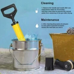 Pistolet à Coulis De Ciment Pistolet à Joints Pour Mortier - Pompe à Mortier Manuelle Avec 4 Buses - Pistolet à Mortier Avec Accessoires -Pro Outils Soldes Magasin 53350743 4