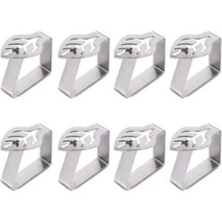 Pinces à Nappe En Acier Inoxydable 8 Pièces Forme De Feuille Support De Pince De Nappe Réglable Pour Mariage Extérieur Pique-Nique Restaurant Maison, Argen Fontainebleau