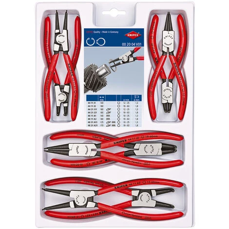 Jeu De 8 Pinces Pour Circlips KNIPEX (Modèle 44 / 46) Sur Plateau Thermoformé - ( Prix Pour 1 ) 3 Jeu De 8 Pinces Pour Circlips KNIPEX (Modèle 44 / 46) Sur Plateau Thermoformé - ( Prix Pour 1 )