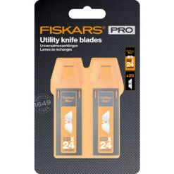 Fiskars Paquet De 20 Lames Pour Cutter Pliant Compact CarbonMax
