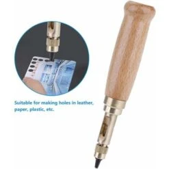 Outil De Perforation Pour Cuir Couture Poinçon Automatique Perforateur De Ceinture Avec Tête De Frappe Embouts 1.5/2/2.5/3/3.5/4mm -Pro Outils Soldes Magasin 56057954 4