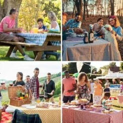 Pince Nappe Inoxydable, 12 Pièces Pinces Pour Nappe De Table, Pince Nappe Clip Exterieur Ajustable, Attache Nappe Jardin Pour Cuisine Bureau Restaurant Pique-Nique Mariage Fête, 5 X 4 Cm，Fonepro -Pro Outils Soldes Magasin 56118355 5