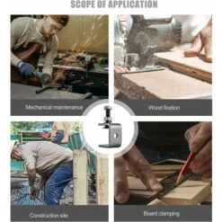 SL.GT,Serre Joints C Pince Fixation Travail Bois Pince En C Robustes En Acier Inoxydable Tigre Pince De Menuiserie(4 Pièces) -Pro Outils Soldes Magasin 56569321 5