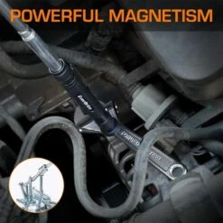 EverBrite Jeu D’Outil De Ramassage Magnetique Avec Lampe Et Ramssage Aimanté Télescopable, Portée Télescopique 17 à 57cm Et 14 à 65cm, Idéal Pour Les Coins, 4 Piles Incluses -Pro Outils Soldes Magasin 57218685 4