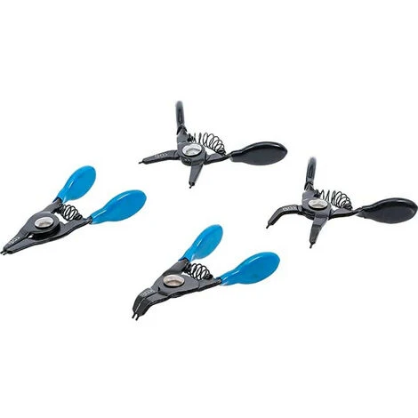 Jeu De 4 Petites Pinces A Circlips Interieur, Exterieur Droites Et Coudees 4 Jeu De 4 Petites Pinces A Circlips Interieur, Exterieur Droites Et Coudees - Image 2