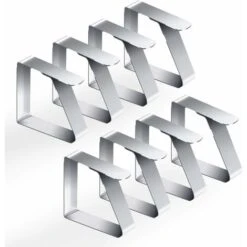 Acier Inoxydable Nappe Clip, Pince Nappe Exterieur, Pinces Pour Fixer Les Nappes, Clip Nappe Table Réglable, Pour Outdoor, Jardin, Mariage, Fêt E Et Pique Nique, 8 Pcs