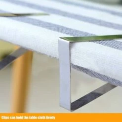 Acier Inoxydable Nappe Clip, Pince Nappe Exterieur, Pinces Pour Fixer Les Nappes, Clip Nappe Table Réglable, Pour Outdoor, Jardin, Mariage, Fêt E Et Pique Nique, 8 Pcs -Pro Outils Soldes Magasin 59159399 3