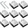 ZOLGINAH Pinces à Verre 8 PCS 8-10mm En Acier Inoxydable 304 Pinces à Verre Support En Verre Réglable à Dos Plat Pour Balustrade D'Escalier, Main Courante