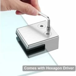 ZOLGINAH Pinces à Verre 8 PCS 8-10mm En Acier Inoxydable 304 Pinces à Verre Support En Verre Réglable à Dos Plat Pour Balustrade D'Escalier, Main Courante -Pro Outils Soldes Magasin 59346098 3