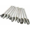 Électrique Grinding Accessoires 10pcs 0,12 * 0.24inch Tungsten Steel Carbide Fraise Pour Le Rotary Burr Tool Set CNC Gravure