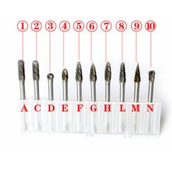 Électrique Grinding Accessoires 10pcs 0,12 * 0.24inch Tungsten Steel Carbide Fraise Pour Le Rotary Burr Tool Set CNC Gravure -Pro Outils Soldes Magasin 59789952 3